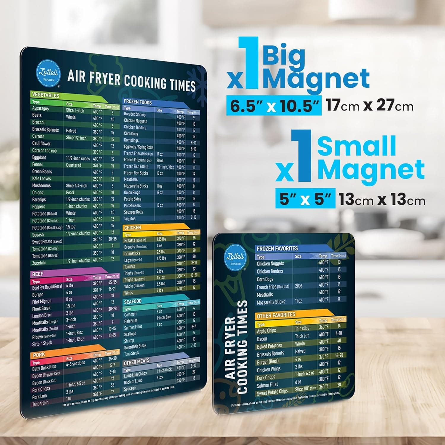 Magnetic Air Fryer Accessories & Reference Guide