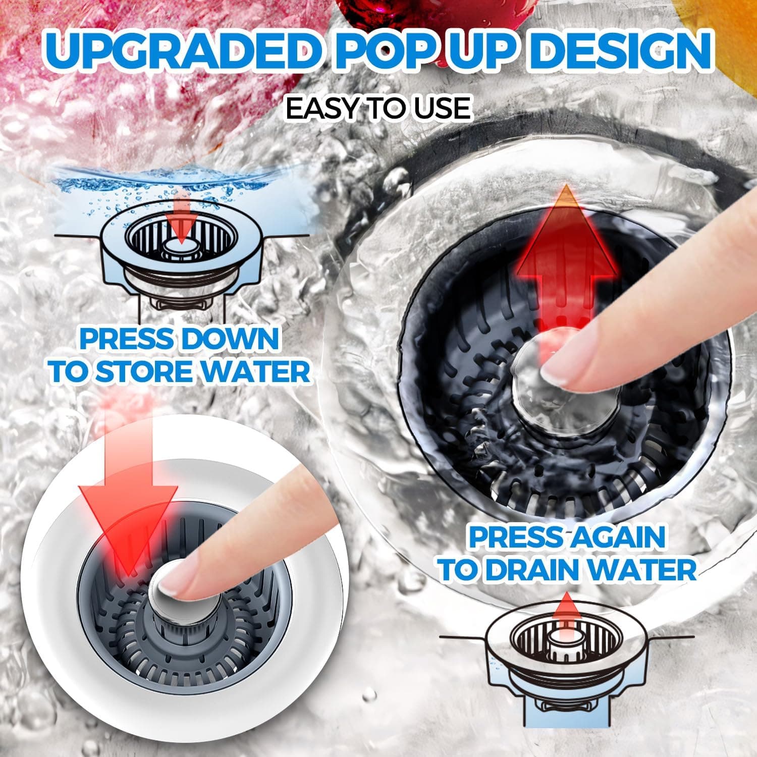 Stainless Steel Sink Strainer (Anti-Clogging)